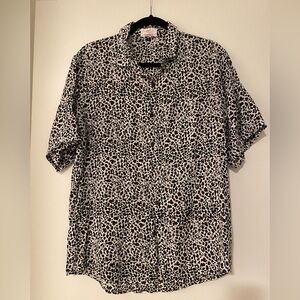 Leopard Print Men's Button Shirt